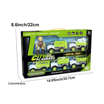 Long-Term Bestselling Classic Die-Cast Sanitation Vehicle Figures: A Random Color Collection for Kids