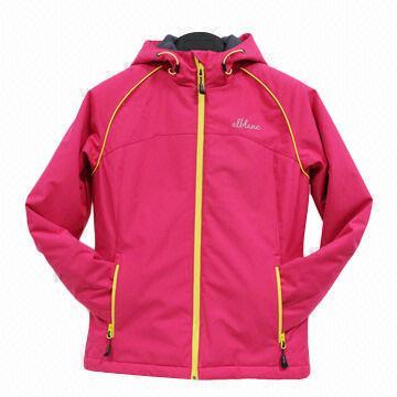 Soft-shell jackets with 100% polyester laminated w/knitted fabric, high quality and reasonable price
