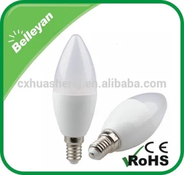 Hot sales led candle light Non-dimmable C37 6w led candle light E14/B22 led lamp with tail