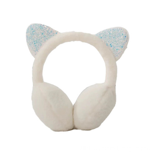 Winter Unicorn Sequin Earmuffs: Cute and Warm Plush Ear Muffs - ALLCH