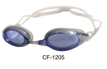 Blue Anti Fog Lens Silicone Swim Goggles,  Safety Goggles With Ce Certificate