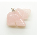 Elephant Shape Rose Quartz pendant