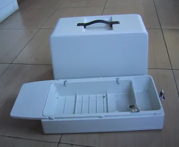 White Impact Resistant Plastic Hard Carrying Case for Most JA Sewing Machines