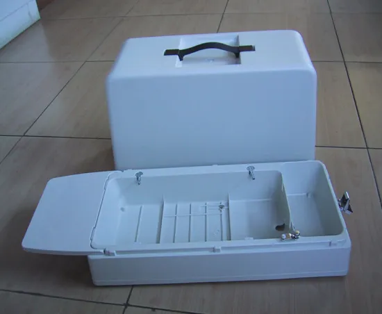 White Impact Resistant Plastic Hard Carrying Case for Most JA Sewing Machines