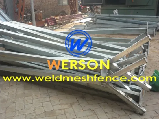 senke airport fence post in Ral 6005 colour ,with V post part