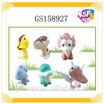 5 Inch Plastic Toy Cartoon Dinosaur 6 Styles Mixed