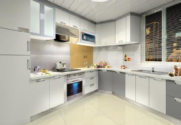 Acrylic Kitchen Cabinet "V" Shape