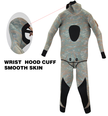 5mm neoprene printing open cell freediving wetsuit