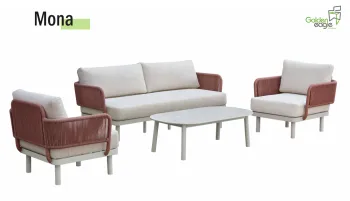 Mona Sofa and club chair and coffee table
