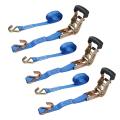 S hook ratchet tie down strap cargo lashing