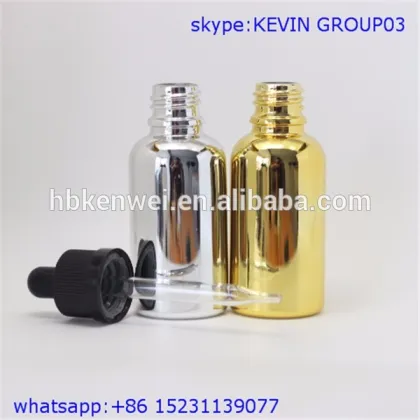 bottle pipet seal 30ml gold color bottle with 18mm mouth childproof cap