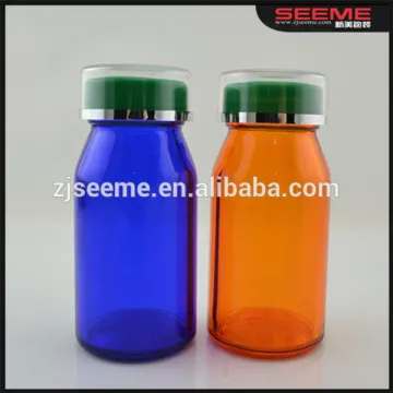 capsule pet bottle cosmetic packing pill botttles round captule pet container