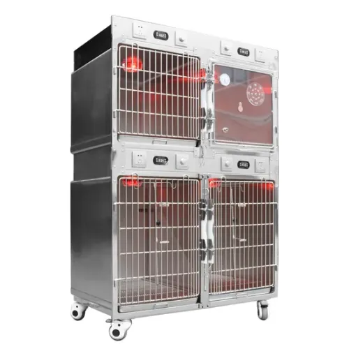 Modern Pet ICU Oxygen Cage with Therapeutic Lighting