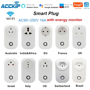 Smart Plug Wifi Outlet EU UK Israel