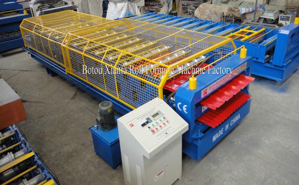 Roof corrugated and trapezoid roll forming machine