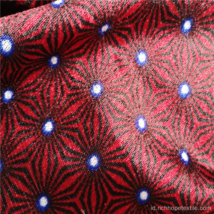 Rajutan 100% Polyester Print Kain Sofa Beludru Afrika