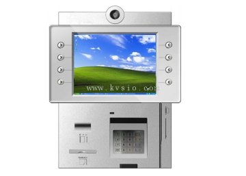 High Stability Bank Card / Cash Payment Wall Mounted Kiosk / Kiosks For Ups