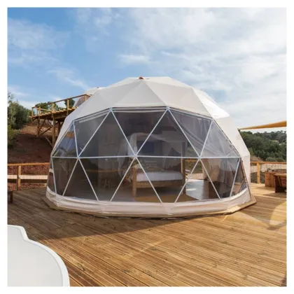 High Quality 7m Glamping Domes with Bathroom for Resorts and Hotels