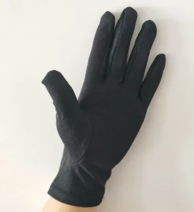 Military Parade Black Nylon Gloves