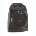 aquecedor com ventilador preto com função oscilante