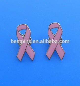 breast cancer pink ribbon lapel pins, cheap gifts pink ribbon pins