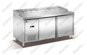 650L stainless steel pizza refrigerator/pizza worktable freezer