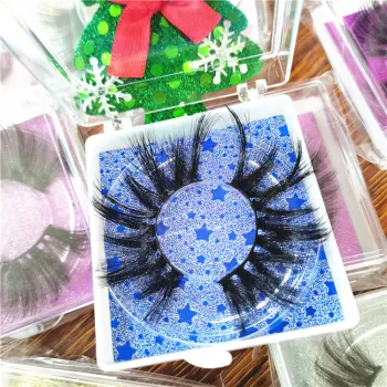 Factory Wholesale Price 25mm 3D Mink Eyelashes Real Siberian Mink 25mm Lashes With Custom Eyelash Packaging Box