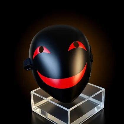 Unisex Anime Black Bullet Smile Mask