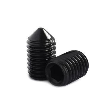 Hexagon socket set screws with cone point