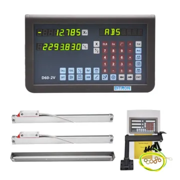 DITRON High Precision 2 Axis/3 Axis Digital Readout DRO with 1um/5um Linear Glass Scale
