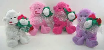Valentine Plush Gorilla w/flower
