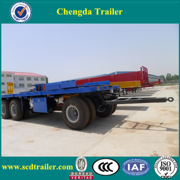 newest flatbed full trailer with 3 axles
