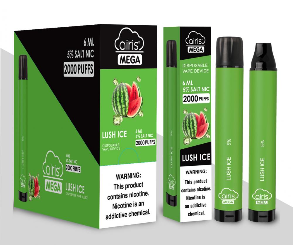 Wholesale 2000puffs Diposable Vape Airis Mega Fruit Flavors