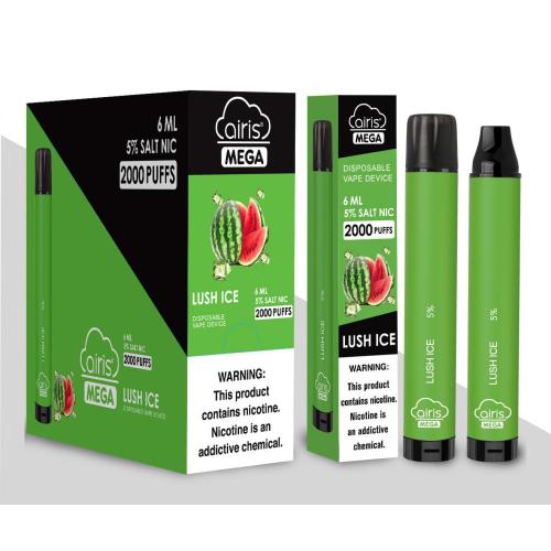 Wholesale 2000puffs Diposable Vape Airis Mega Fruit Flavors