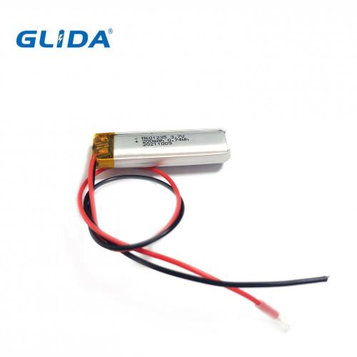 lithium iron battery 601235 3.7V 200mah Beauty instrument