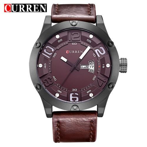 Classical Fashion Leather Waterproof Men Watches