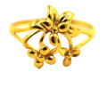 Boeket K gouden ring