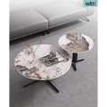 Round Silver Storage Nordic Coffee Table