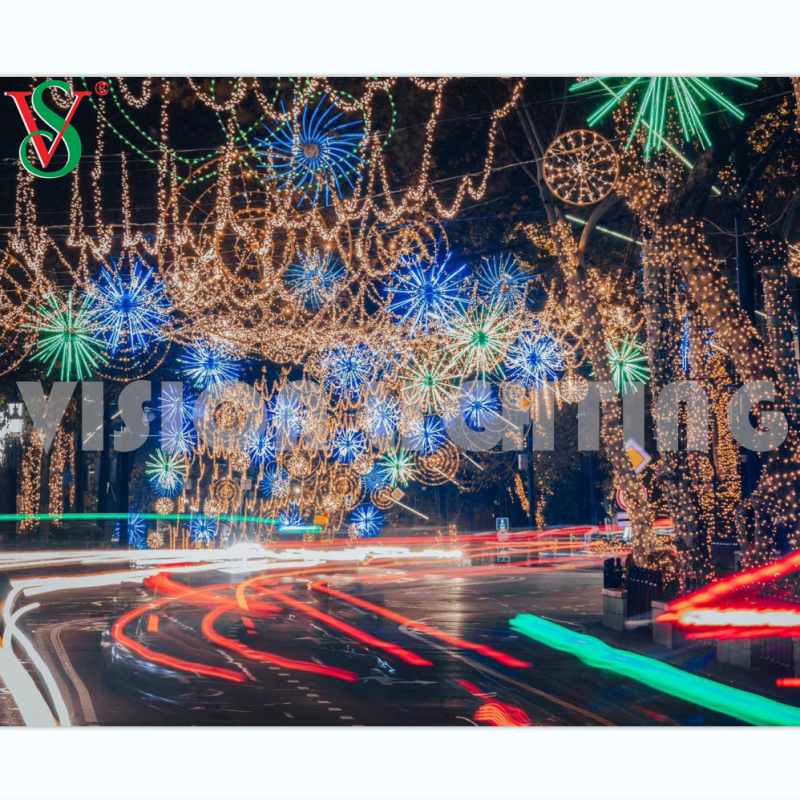 Full Color 12V Fireworks Tree Lights for Outdoor Events