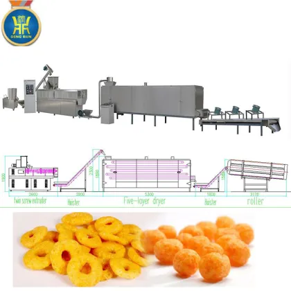 puffed food production line puffed rice snacks making machine
