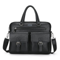 Leather Briefcase Messenger Bag for Men