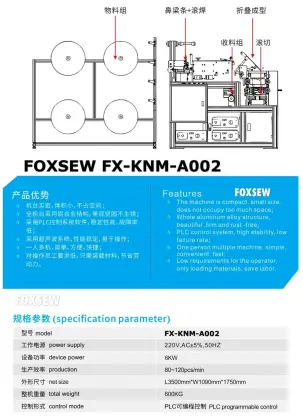 Automatic N95 Folding Mask Body Making Machine