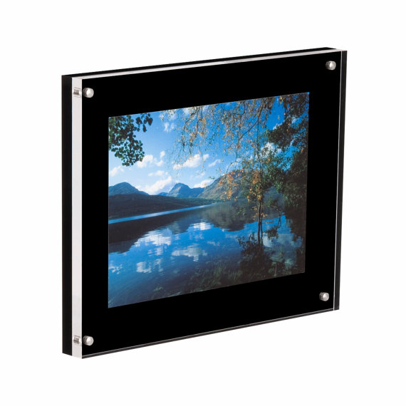 Transparent a schwaarz Acryl PMMA Photo Frame