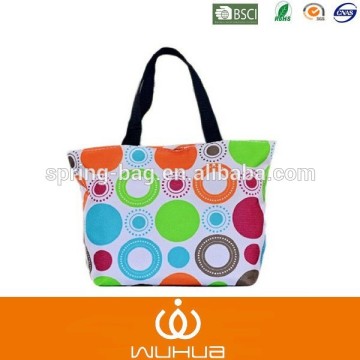 polychrome rough circle walking shoulder bag for shopping