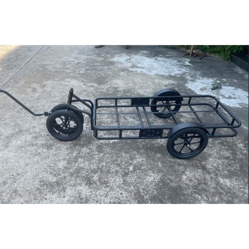 350kg Capacity 4-Wheel Utility Cart: A Versatile 16\" Towable Wagon for Bike Cargo and Travel