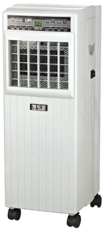 Evaporator fan cool ionizer portable cooler and heater