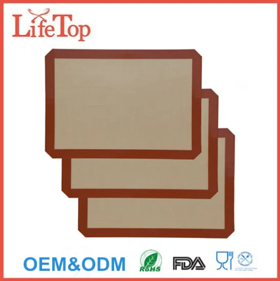 Eco-Friendly Non-stick Custom Silicone Baking Mat Set
