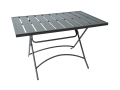 Mesa rectangular plegable de metal de 120 * 80 cm con tablero de listones