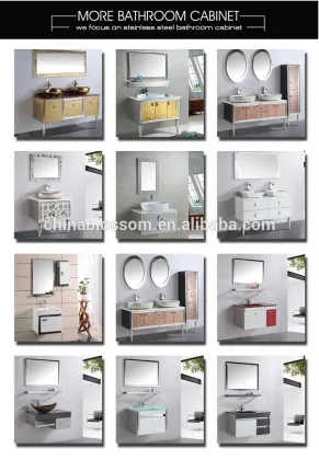 embossed stainless steel Dubai bathroom mirror cabinet wirth side cabinet