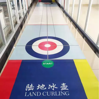 Curling Game: Outdoor Rink and Sports Board